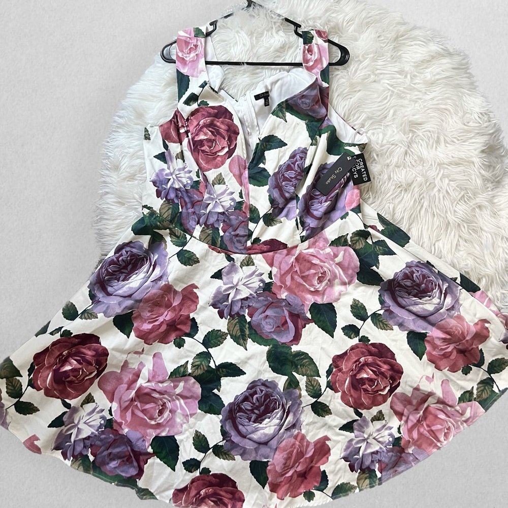 NWT City Studio 2X Spring Floral Dress - Picture 1 of 7